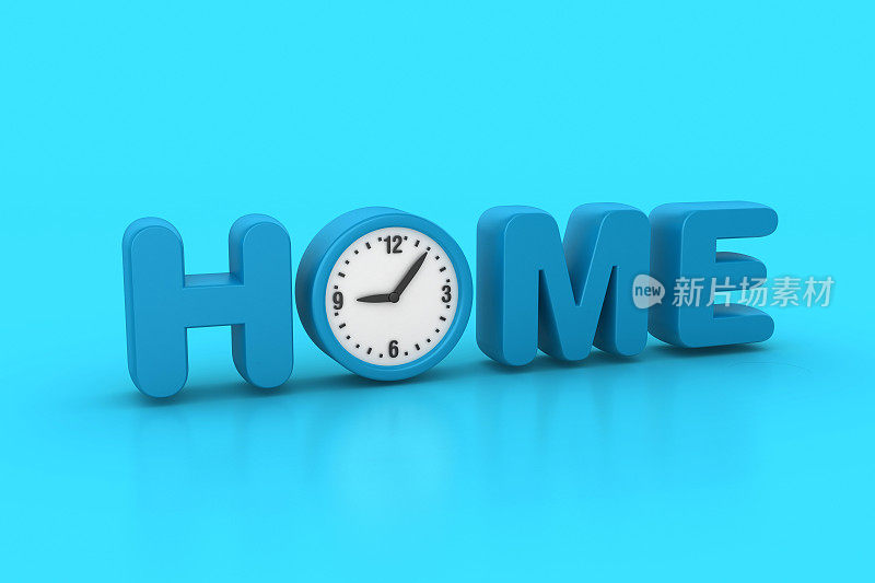 3D Word HOME与时钟